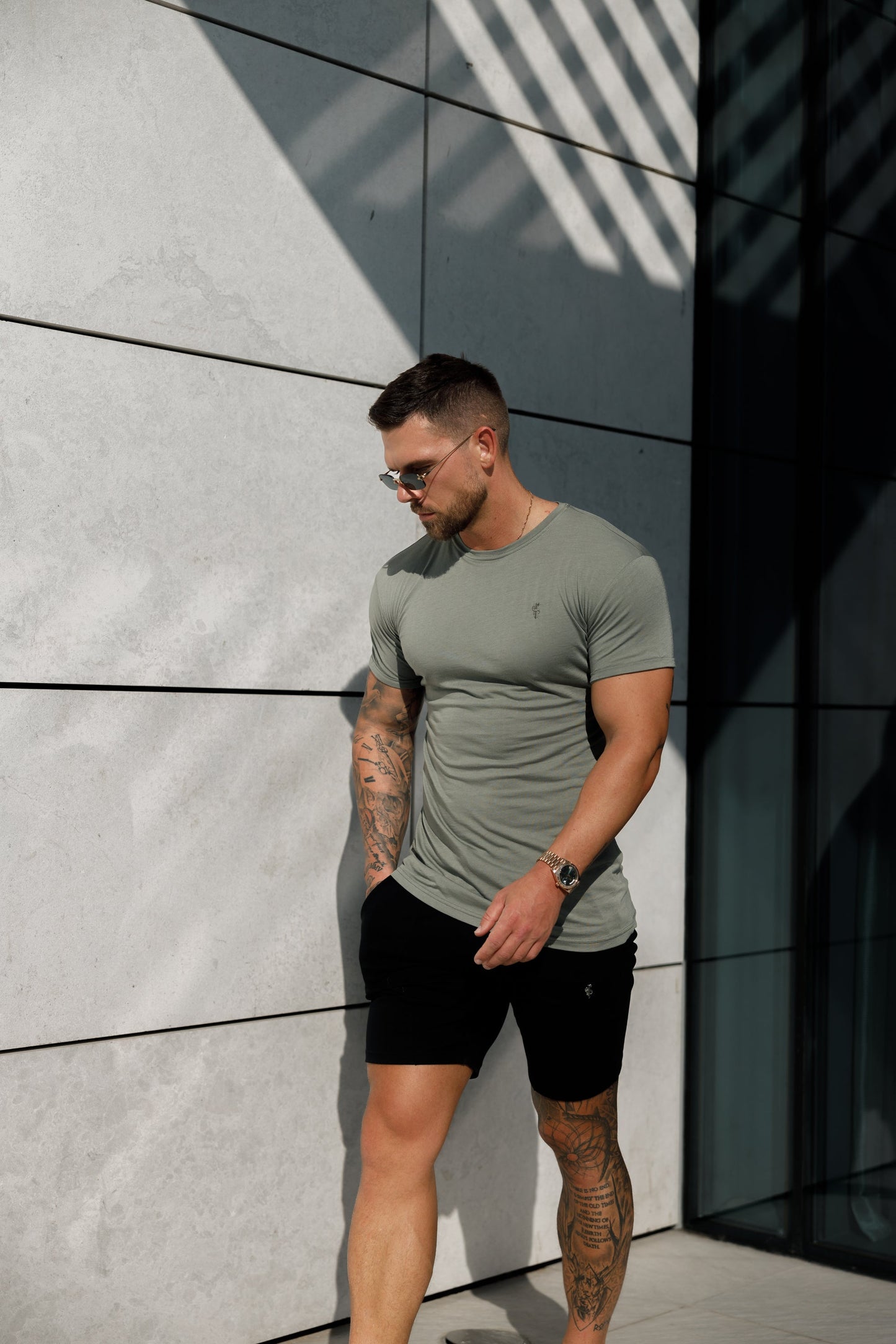 Chic Olive Bamboo Crew Neck by Father Sons - FSH982