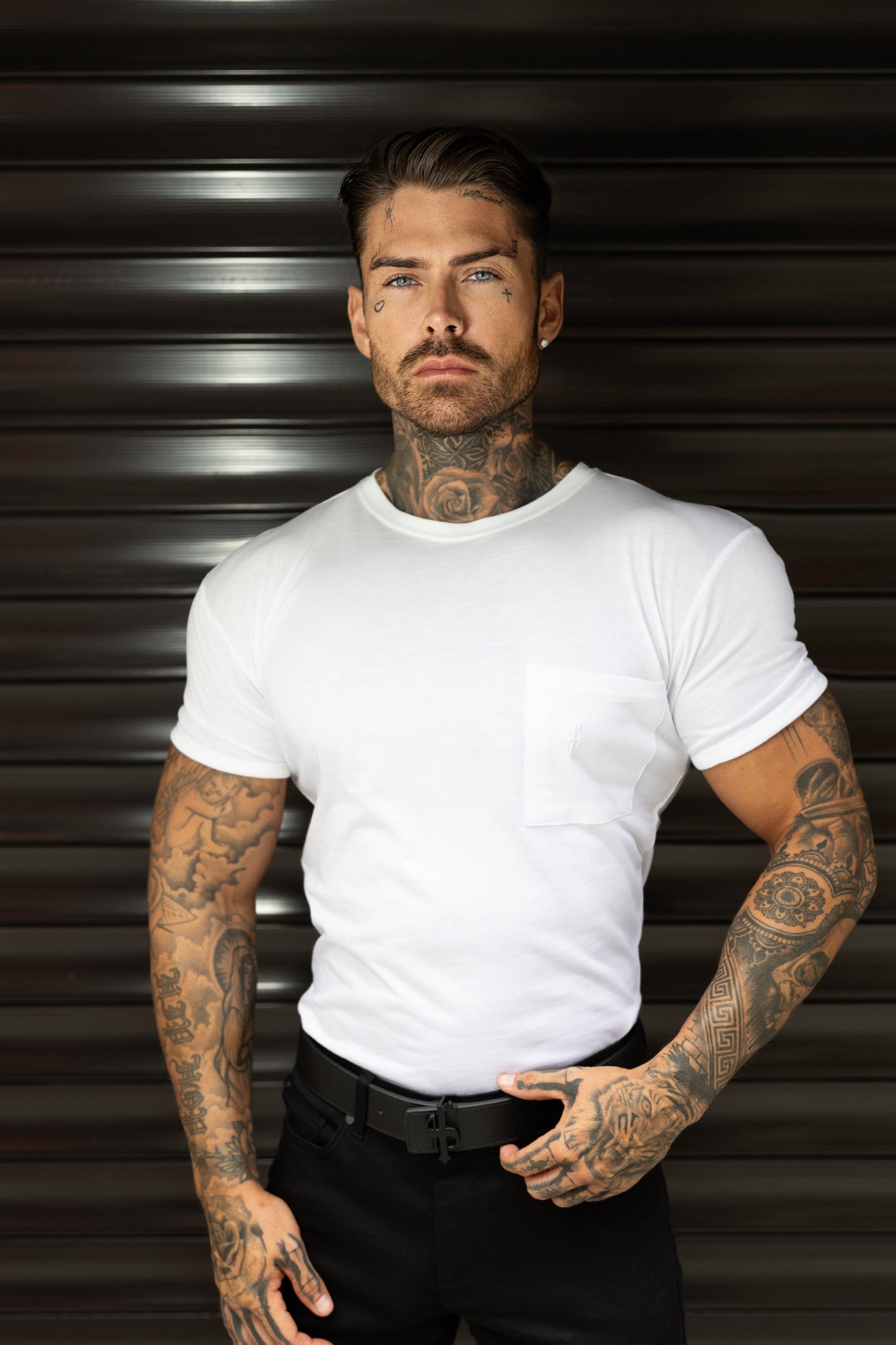 Elevate Your Wardrobe with the Father Sons White Bamboo Pocket Crew T-Shirt - Perfectly Crafted Short Sleeve Style - FSH1095