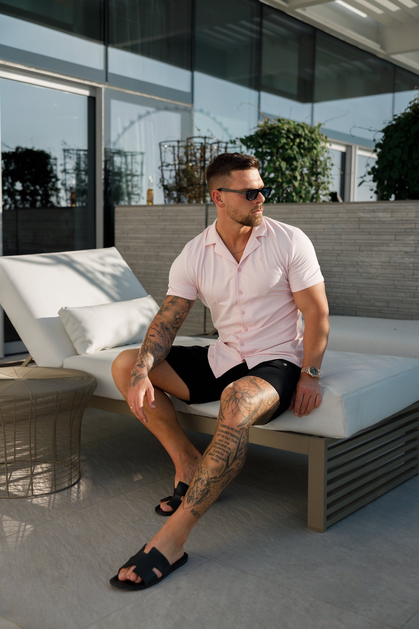 Elevate Your Style: Father Sons Short Sleeve Pink Pique Revere Shirt - FSH1077