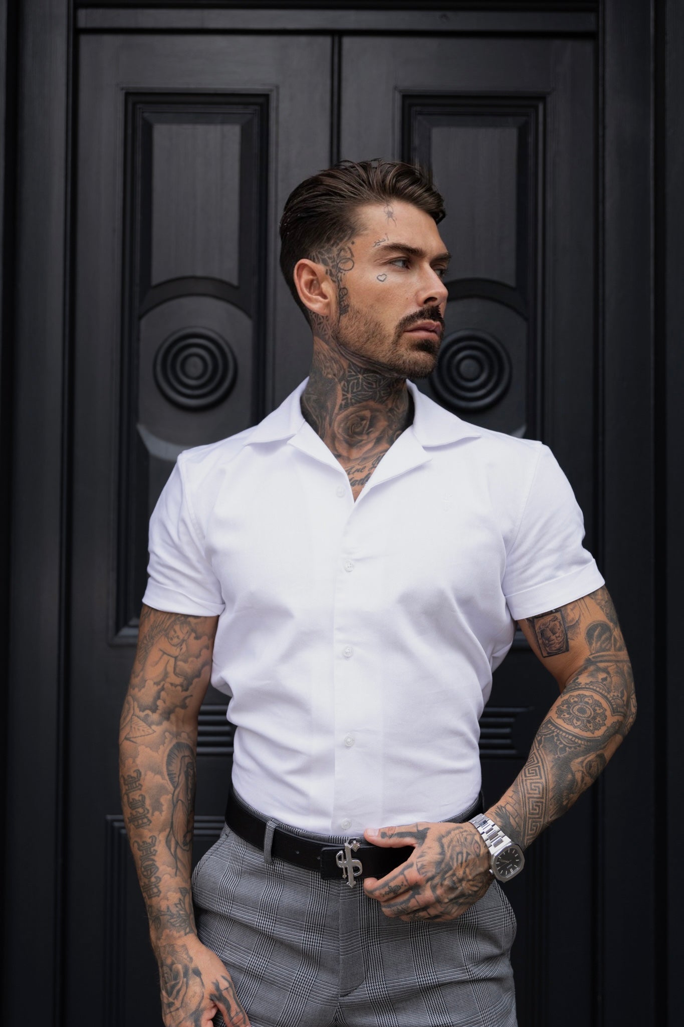 Elevate Your Style with the Father Sons White Linen Hawaiian Boxy Short Sleeve Shirt - FS1095