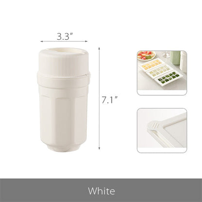 Twist-to-Release Ice Cube Maker - Green and White - Effortless and Clean Ice Dispensing