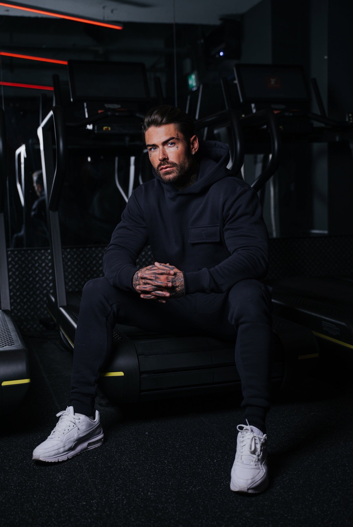 Father Sons Navy Cargo Tracksuit Bottoms - Stylish, Cuffed, and Pocketed with Exclusive FS Embroidery - FSH935