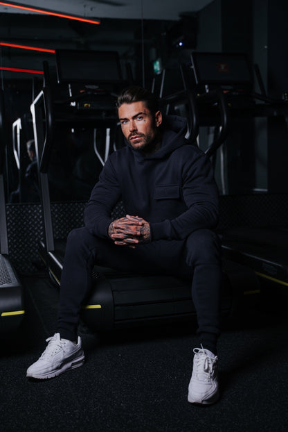 Father Sons Navy Cargo Tracksuit Bottoms - Stylish, Cuffed, and Pocketed with Exclusive FS Embroidery - FSH935