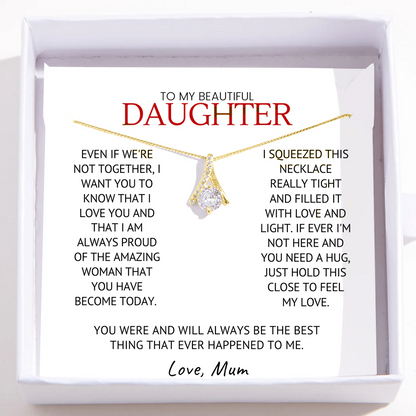 Collar para mi hija de mamá – Colgante de amor infinito – Siempre estoy orgullosa