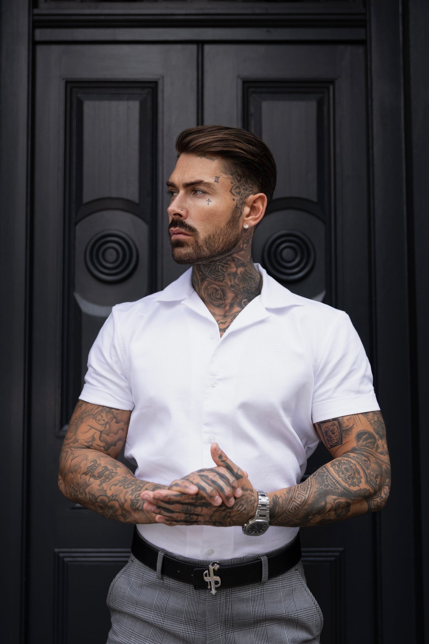 Elevate Your Style with the Father Sons White Linen Hawaiian Boxy Short Sleeve Shirt - FS1095