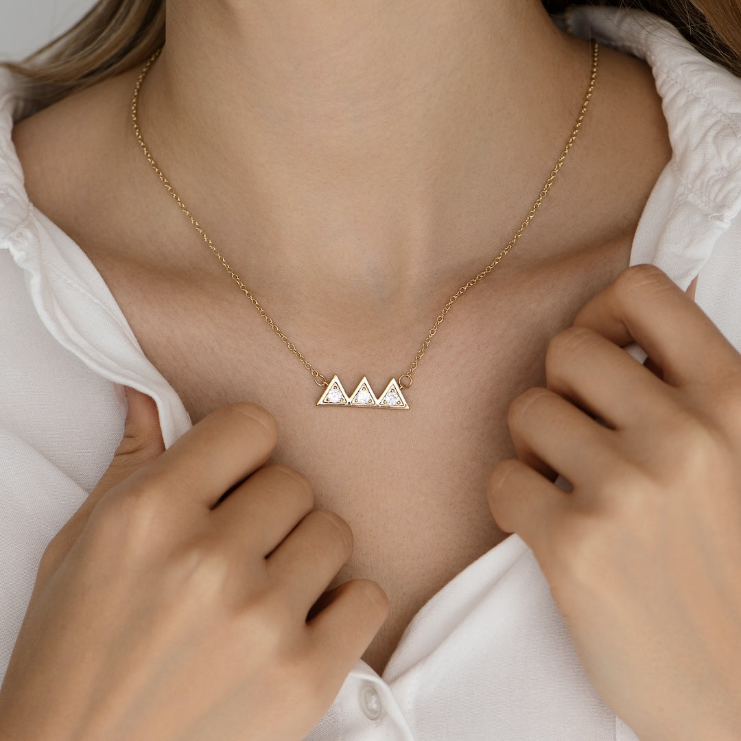 Keep Climbing - Mountain Necklace