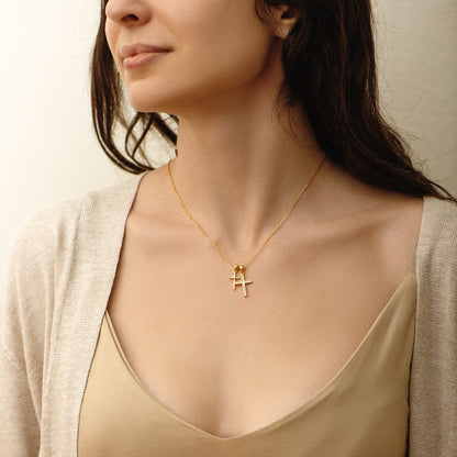 Pray Through It - Double Cross Necklace