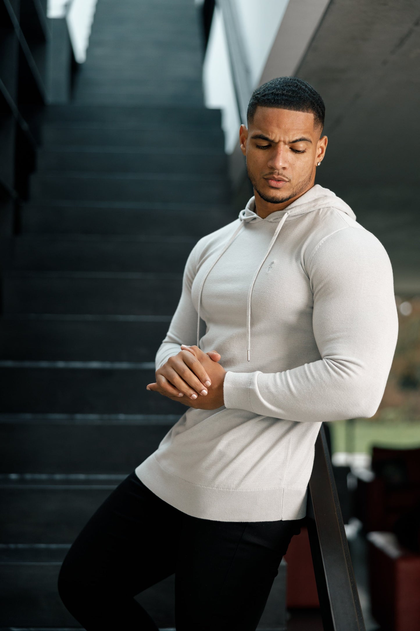 Elevate Your Style with the Father Sons Silver Grey Knitted Pullover Hoodie - FSN117