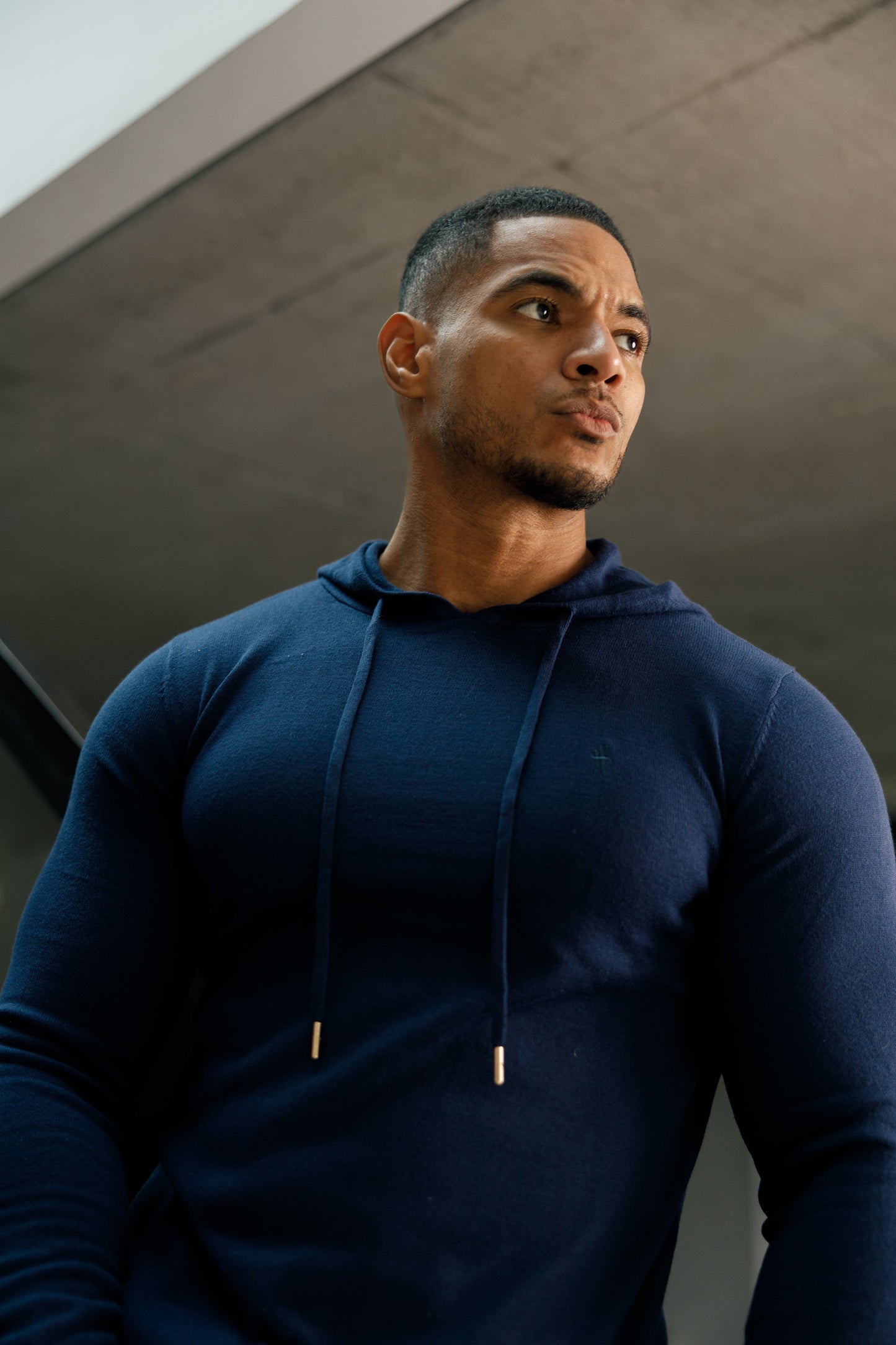 Elevate Your Style with the Father Sons Navy Knitted Overhead Hoodie - FSN116