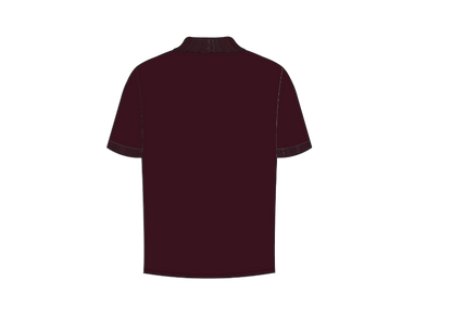 Elevate Your Style with the Father Sons Classic Plum Polo Shirt Featuring Elegant Tonal Button and Embroidery - FSH879