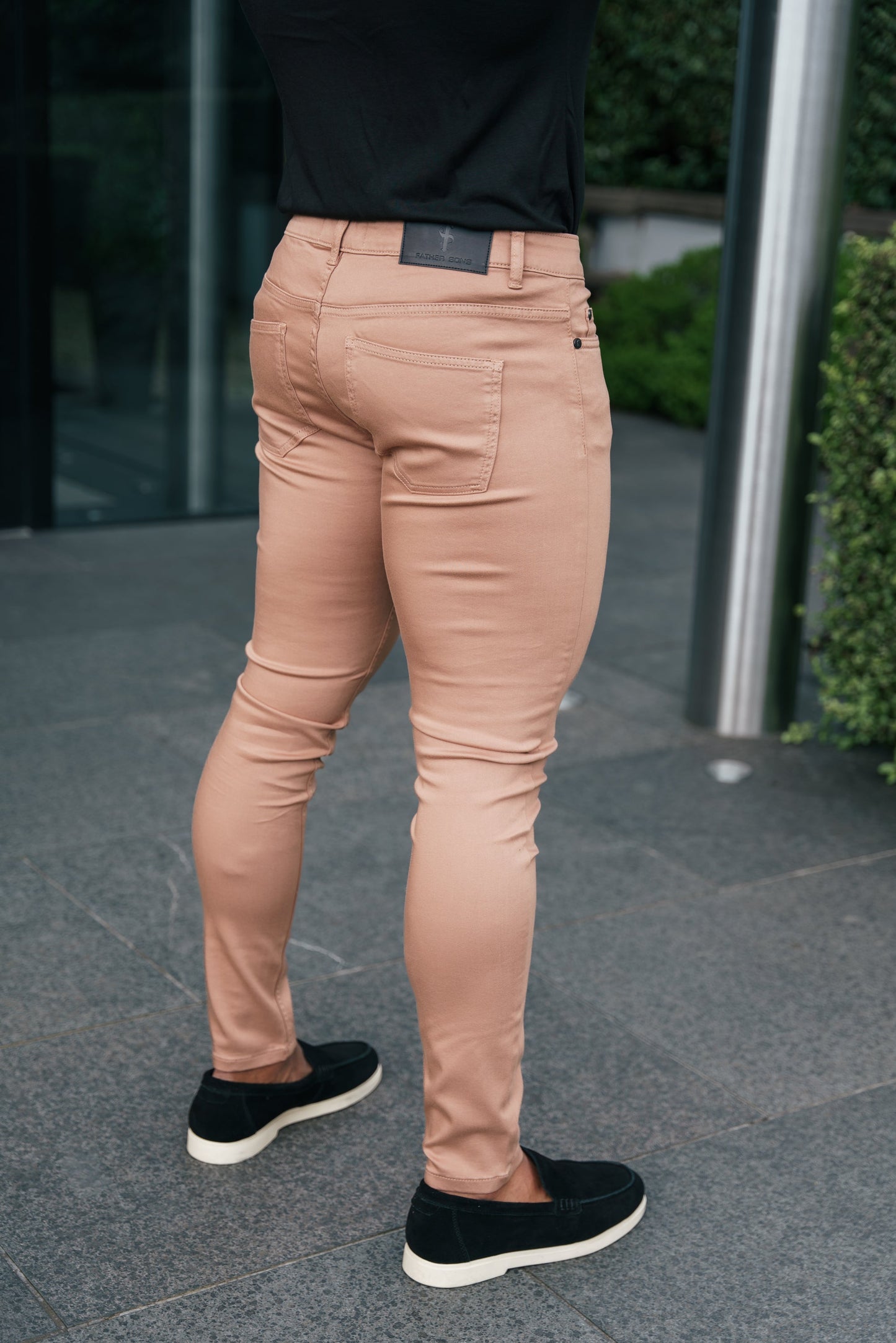 Elevate Your Style with FS Slim Fit Stretch Coffee Sateen Trousers - FSH1146