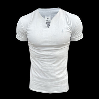 Elevate Your Style with Father Sons Light Grey Advanced V Neck Crew Short Sleeve T-Shirt - FSH1013