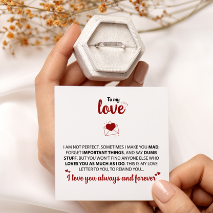 'I Love You' Reflection Ring