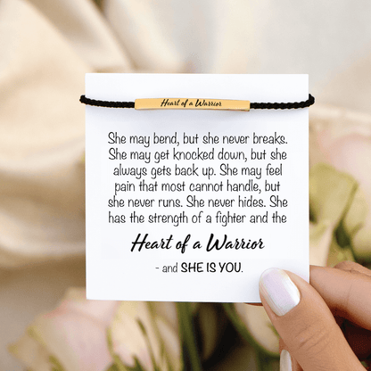 Heart Of A Warrior - Motivational Tube Bracelet