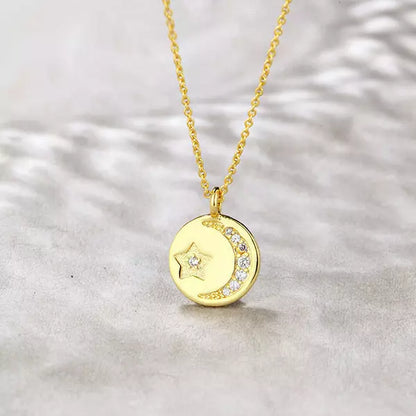 Collar para mi hija – Colgante de luna y estrella – Mamá te tiene siempre
