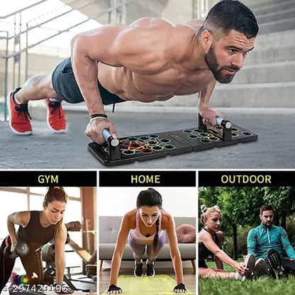 Tabla de flexiones para entrenamiento de abdominales 12 en 1