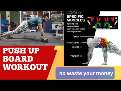 Tabla de flexiones para entrenamiento de abdominales 12 en 1