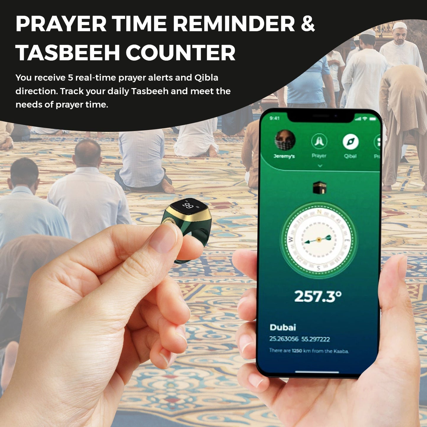 Zikr1™ Tasbeeh Ring