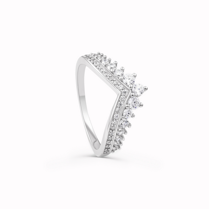 TO MY DAUGHTER "YOU ARE A QUEEN" CHEVRON CROWN RING