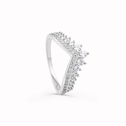 TO MY DAUGHTER "YOU ARE A QUEEN" CHEVRON CROWN RING