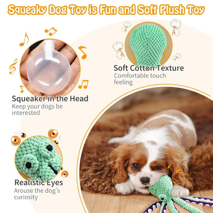 Octopus Plush Chew Toy – Interactive, Bite-Resistant, Teeth Cleaning for Cats and Dogs