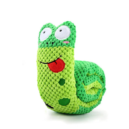 Comedero interactivo de peluche con sonido chirriante para perros 
