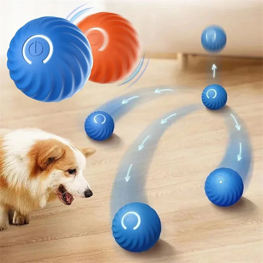 Smart Interactive Dog Ball – USB Rechargeable Automatic Moving Toy for Puppies and Cats"