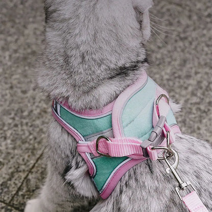 Small Cat Leash and Harness Set – Reflective, Escape-Proof with Bell"