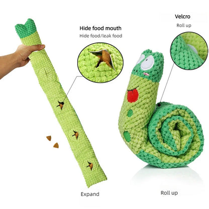 Comedero interactivo de peluche con sonido chirriante para perros 