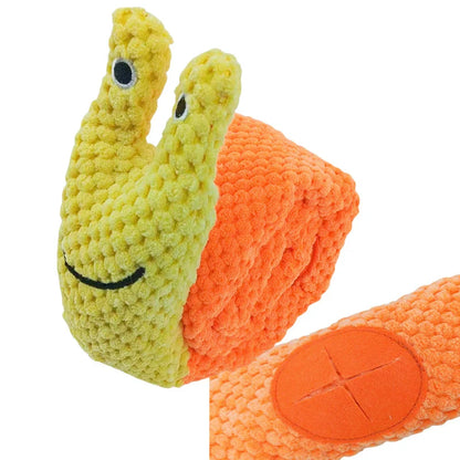 Comedero interactivo de peluche con sonido chirriante para perros 