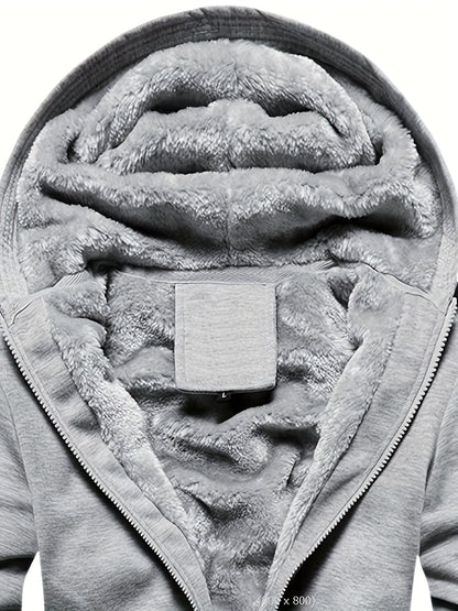 Cozy Color Block Fleece Hooded Jacket -