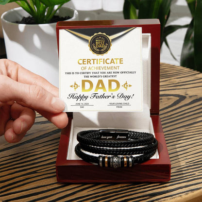Dad - Certificate of Achievement - Bracelet