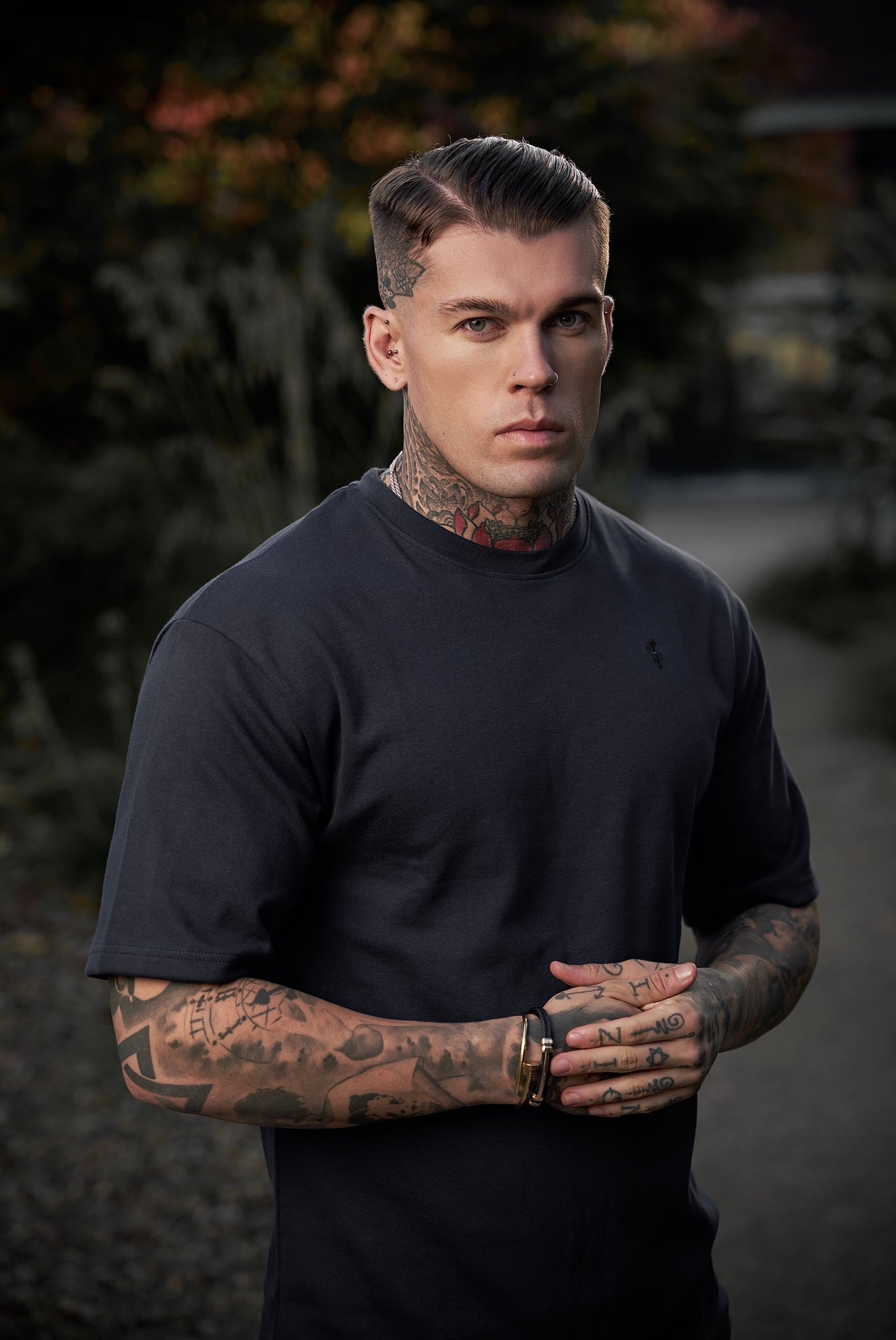 Elevate Your Wardrobe with the Father Sons Premium Black Oversized Crew T-Shirt - FSH832