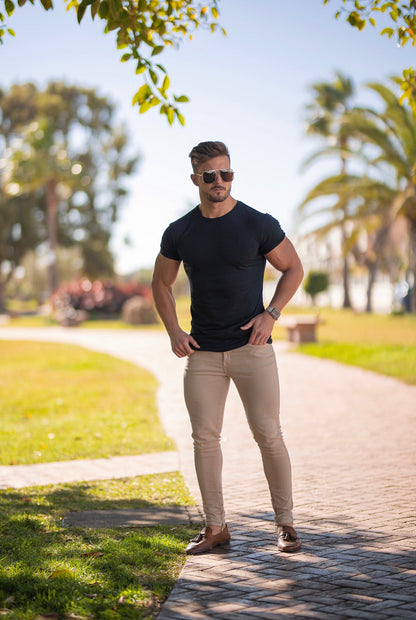 Elevate Your Style with the Father Sons Navy Bamboo Crew Neck T-Shirt - FSH579