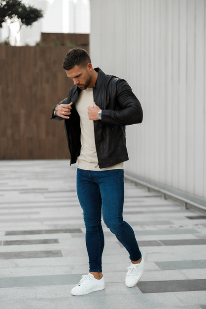 Elevate Your Style with Father Sons Ultra Stretch Navy Slim Fit Jeans - FSJEAN001