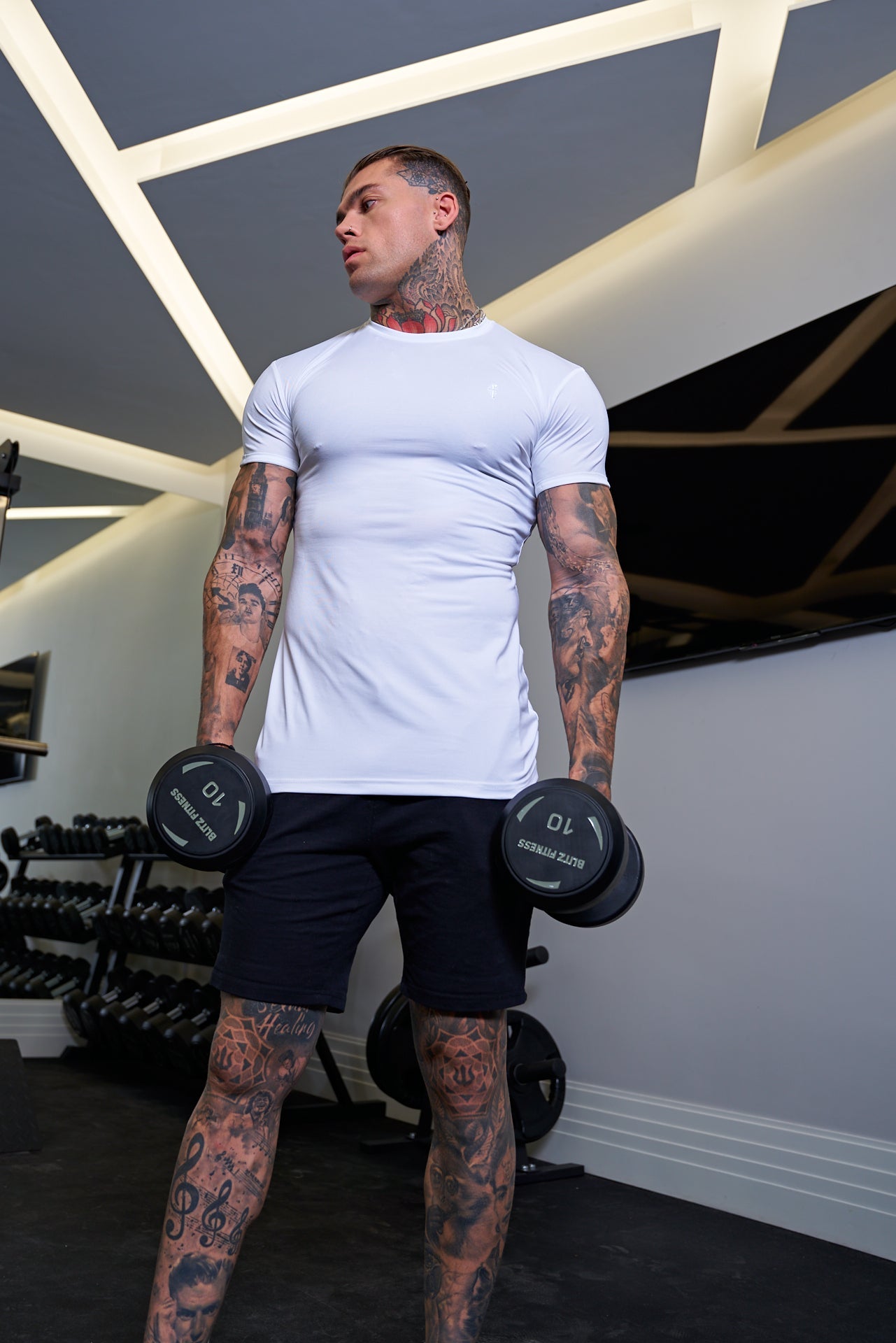Elevate Your Workout: Father's Sons White Gym Crew - FSH691