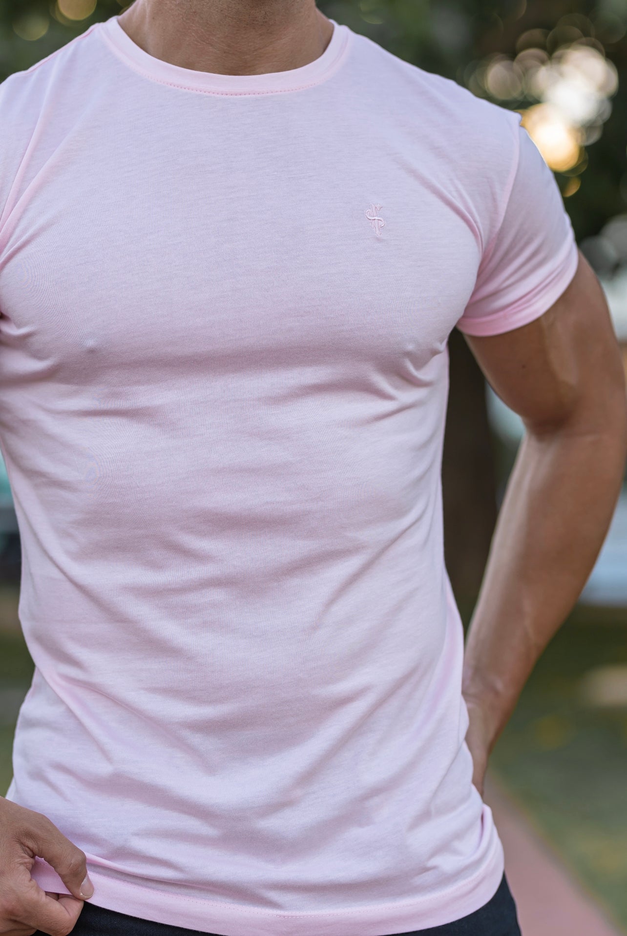 Elevate Your Wardrobe with the Stylish Father Sons Pink Bamboo Crew T-Shirt - FSH746