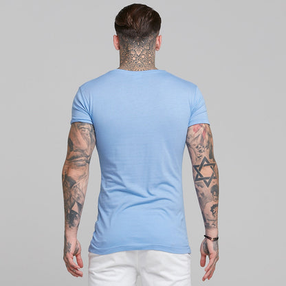 Elevate Your Style with the Father Sons Light Blue Bamboo Crew - FSH224