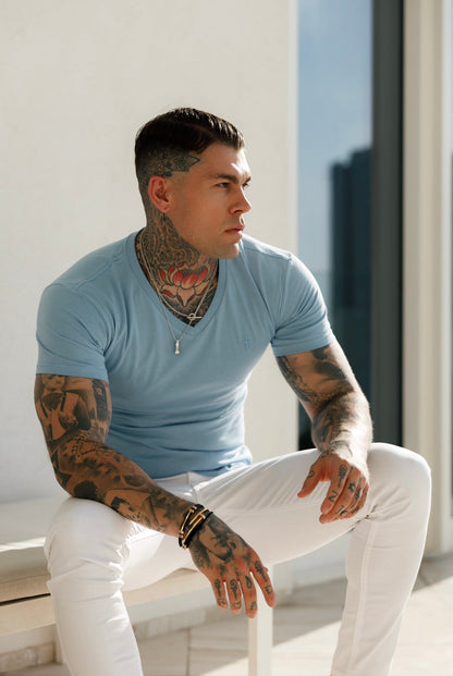 Elevate Your Style with Father Sons Slim Fit Stretch White Sateen Trousers - FSH529