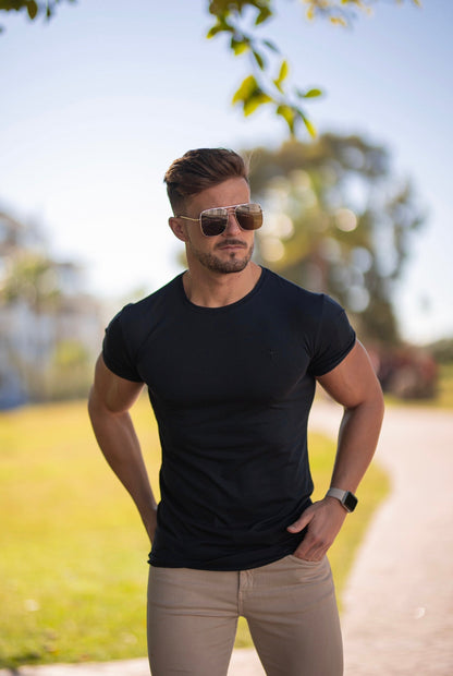 Elevate Your Style with the Father Sons Navy Bamboo Crew Neck T-Shirt - FSH579