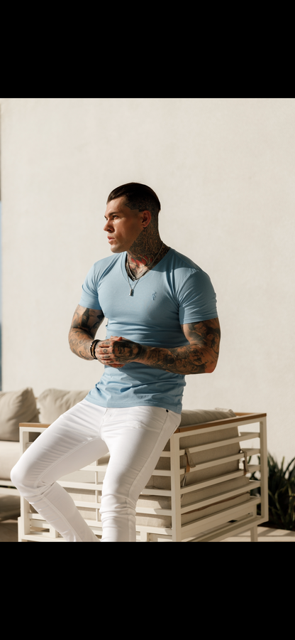 Elevate Your Style with Father Sons Slim Fit Stretch White Sateen Trousers - FSH529