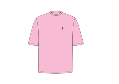Father Sons Classic Pink Oversized Crew Tee - FSH870