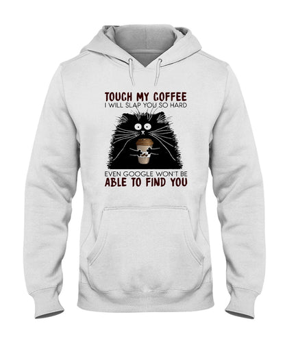 Cozy Coffee Fluff: Enchanting Black Cat Design