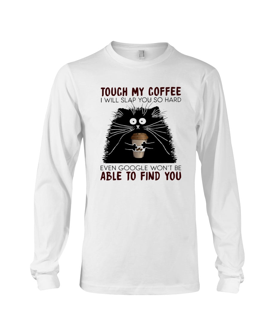 Cozy Coffee Fluff: Enchanting Black Cat Design