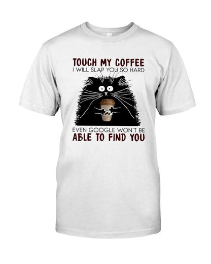 Cozy Coffee Fluff: Enchanting Black Cat Design