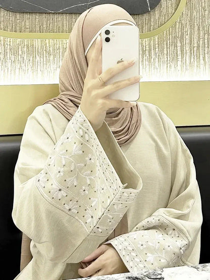 Floral Embroidery Muslim Abaya